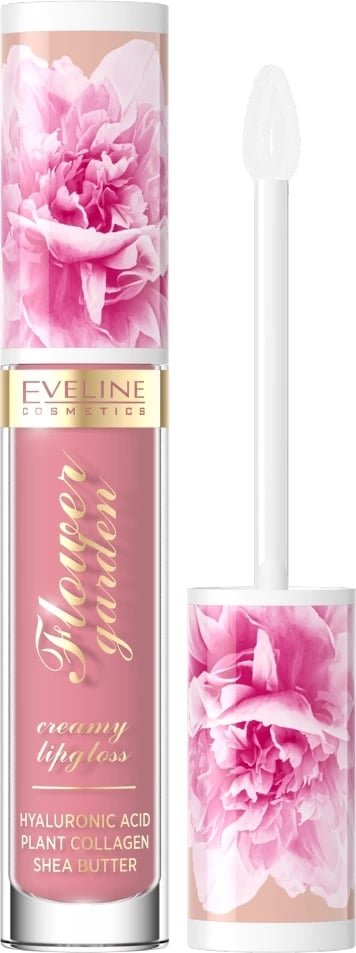 Lip gloss për femra Eveline Cosmetics Flower Garden Creamy Lip Gloss 01, 4.5ml