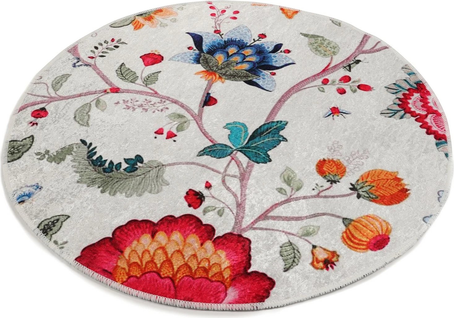 Qilim i rrumbullakët, shumëngjyrësh, Conceptum Hypnose, Arya, 100 cm Qilim i rrumbullakët, shumëngjyrësh, Conceptum Hypnose, Arya, 100 cm