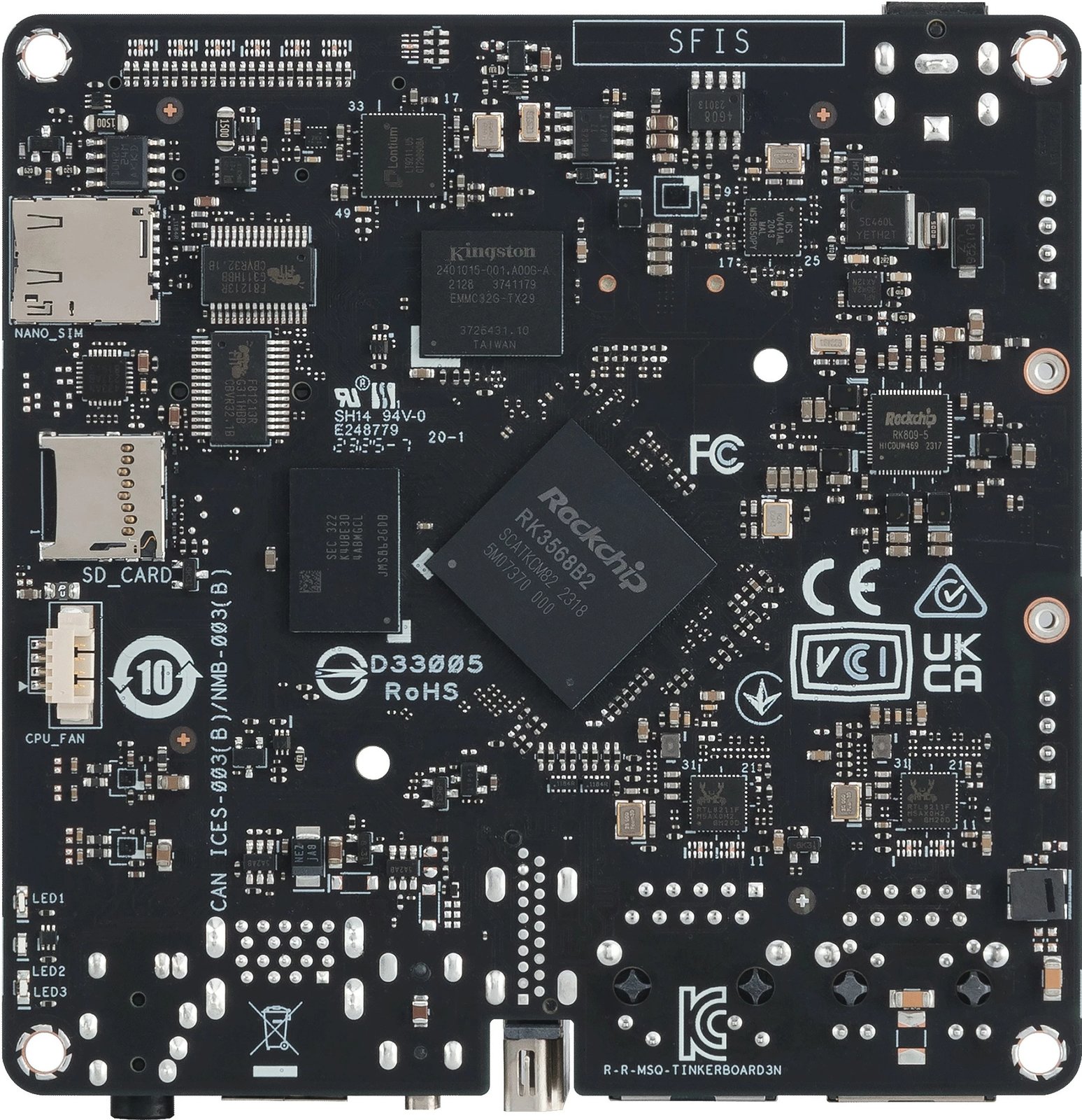 Pllakë amë ASUS Tinker Board 3N, Rockchip RK3568, 4GB RAM, 32GB eMMC