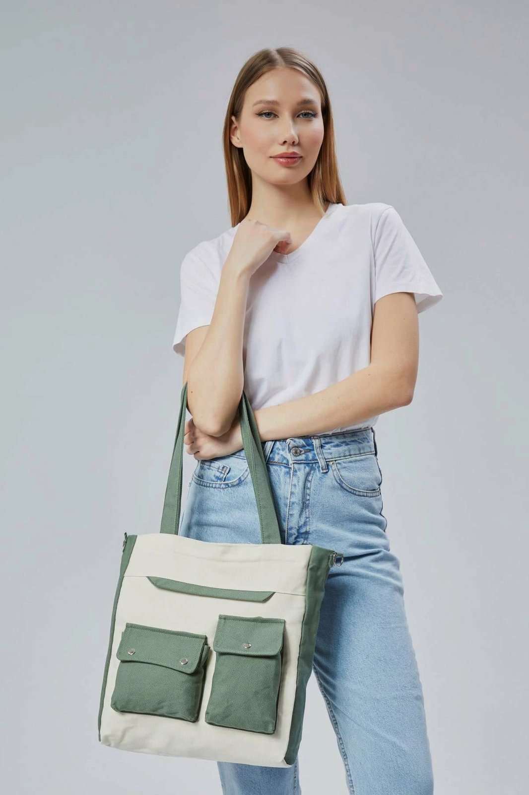 Çantë tote Zoozie Bags, e gjelbër, 2355