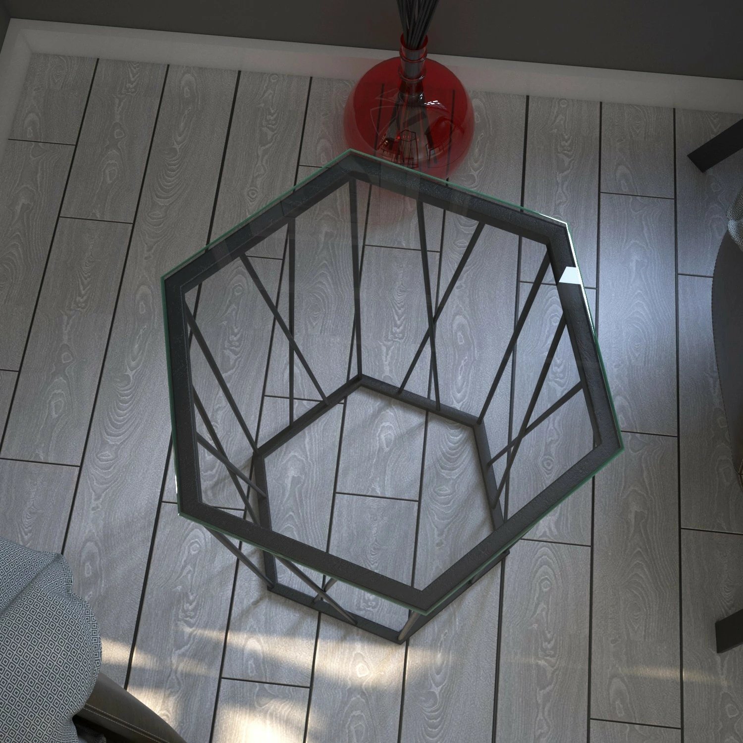 Tavolinë anësore Hanah Home, Cetrus, xham