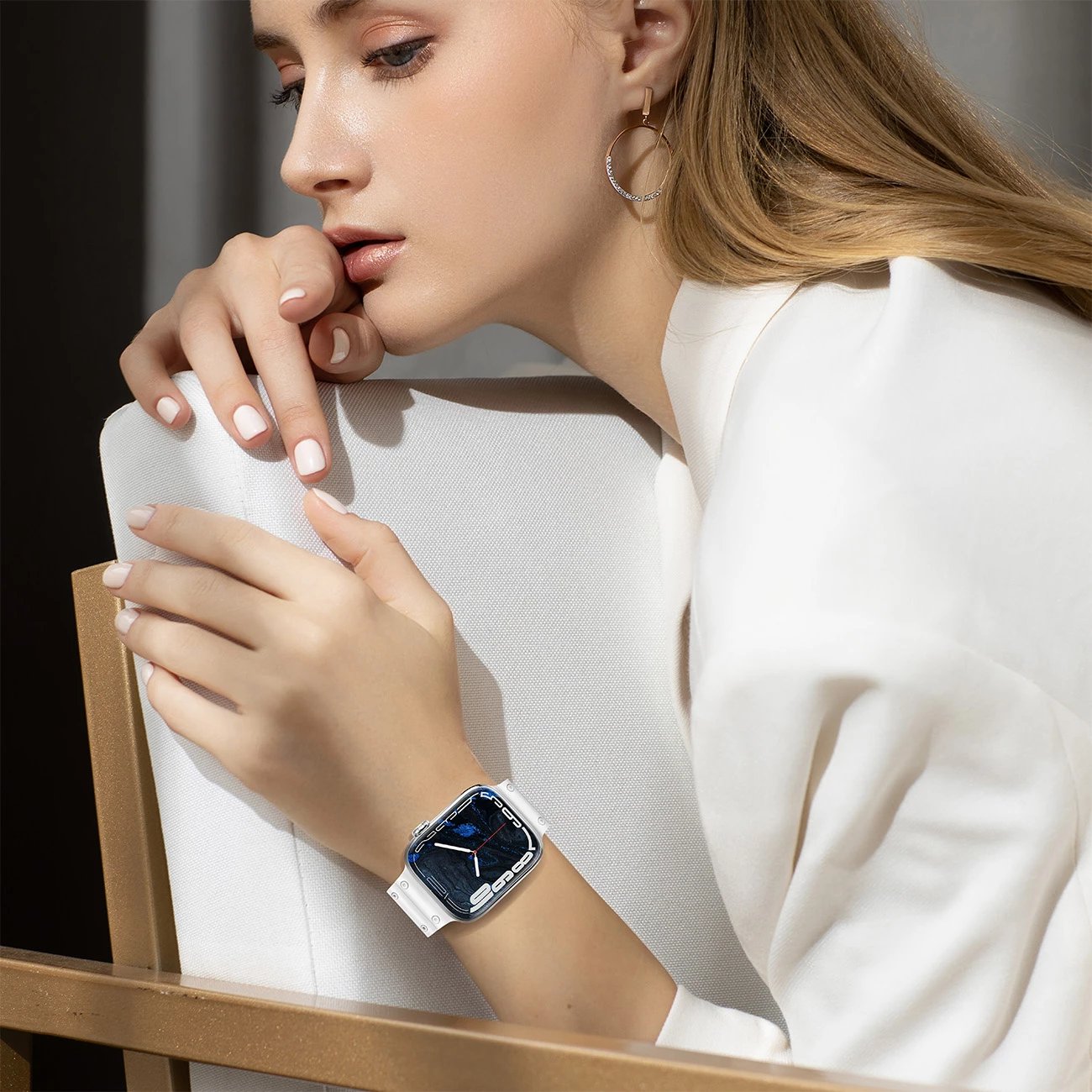 Rrip për Apple Watch Hurtel Strap Triple Protection, 38/40/41mm, i bardhë