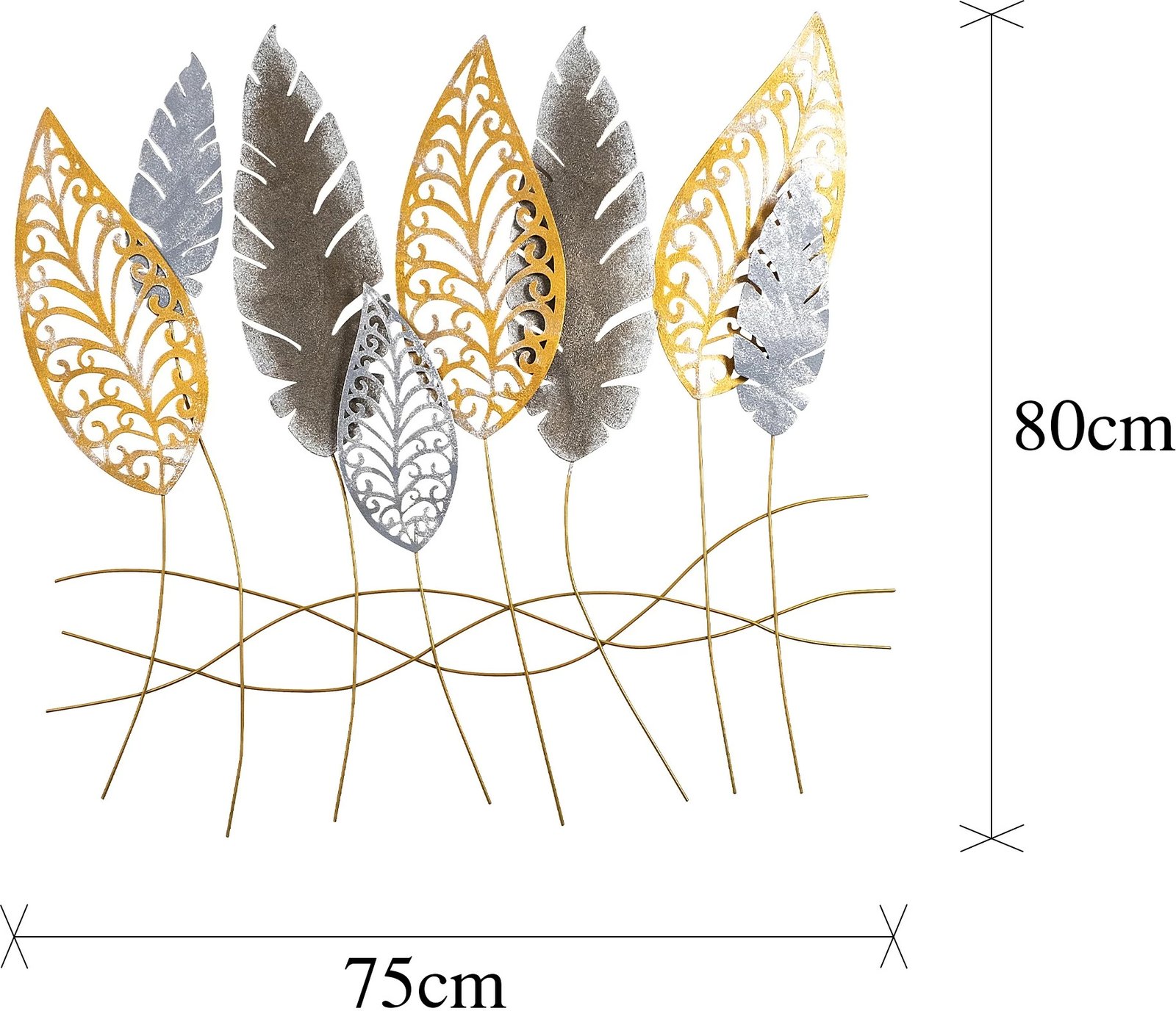 Aksesor dekorativ metalik për mur Wallity, Kosmer