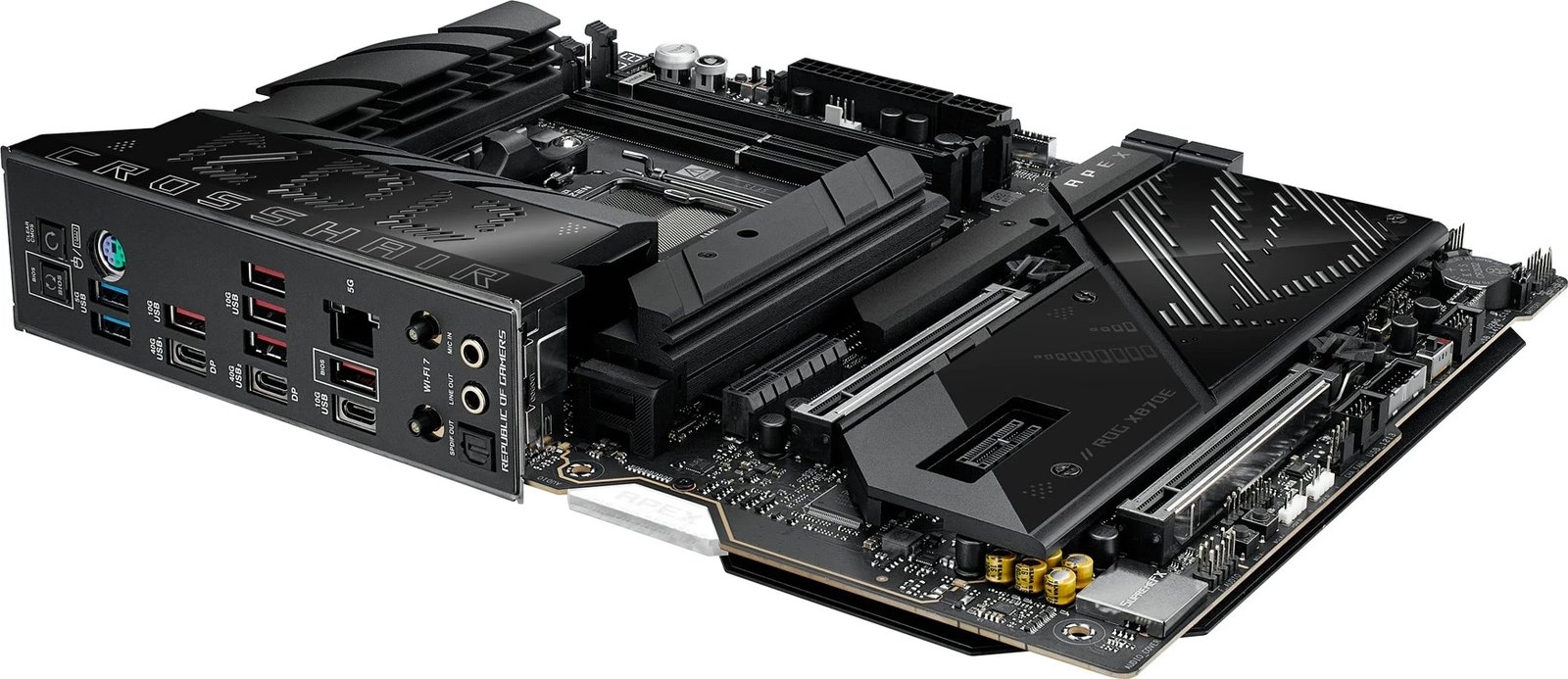 Pllakë amë ASUS ROG CROSSHAIR X870E APEX, Socket AM5, ATX, e zezë Pllakë amë ASUS ROG CROSSHAIR X870E APEX, Socket AM5, ATX, e zezë