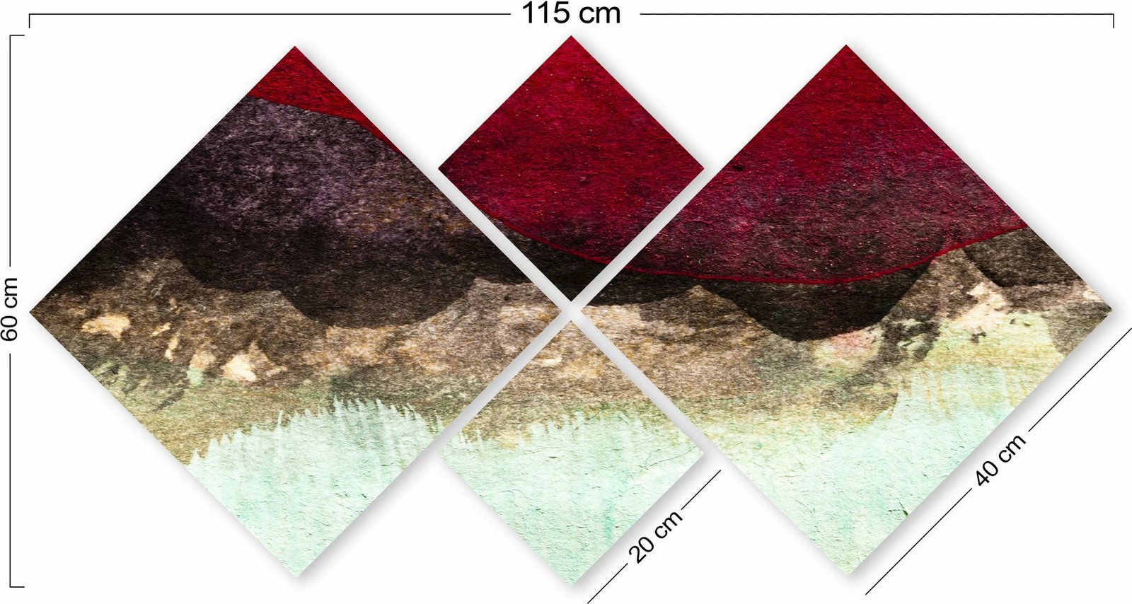 Pikturë dekorative MDF (4 copë), Wallity, 4MDF589822163