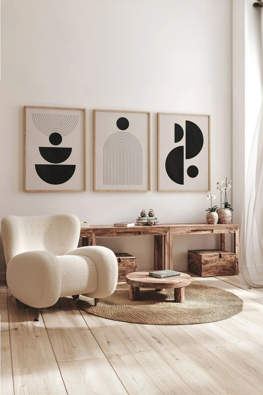 Pikturë dekorative me kornizë (3 copë), Wallity, 3Dartsohoset62