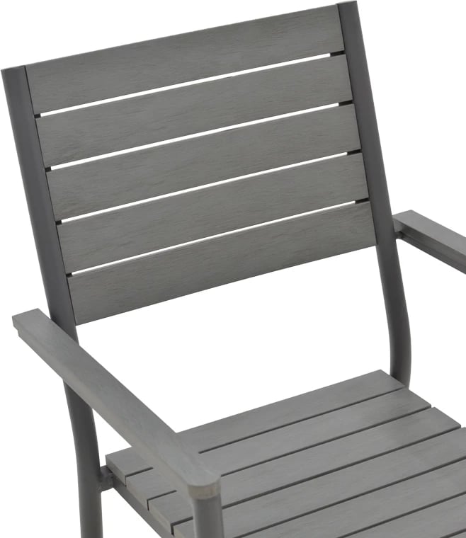 Karrige për kopsht Uplift alumini anthracite- dru i përpunuar gri 60x56.3x89cm