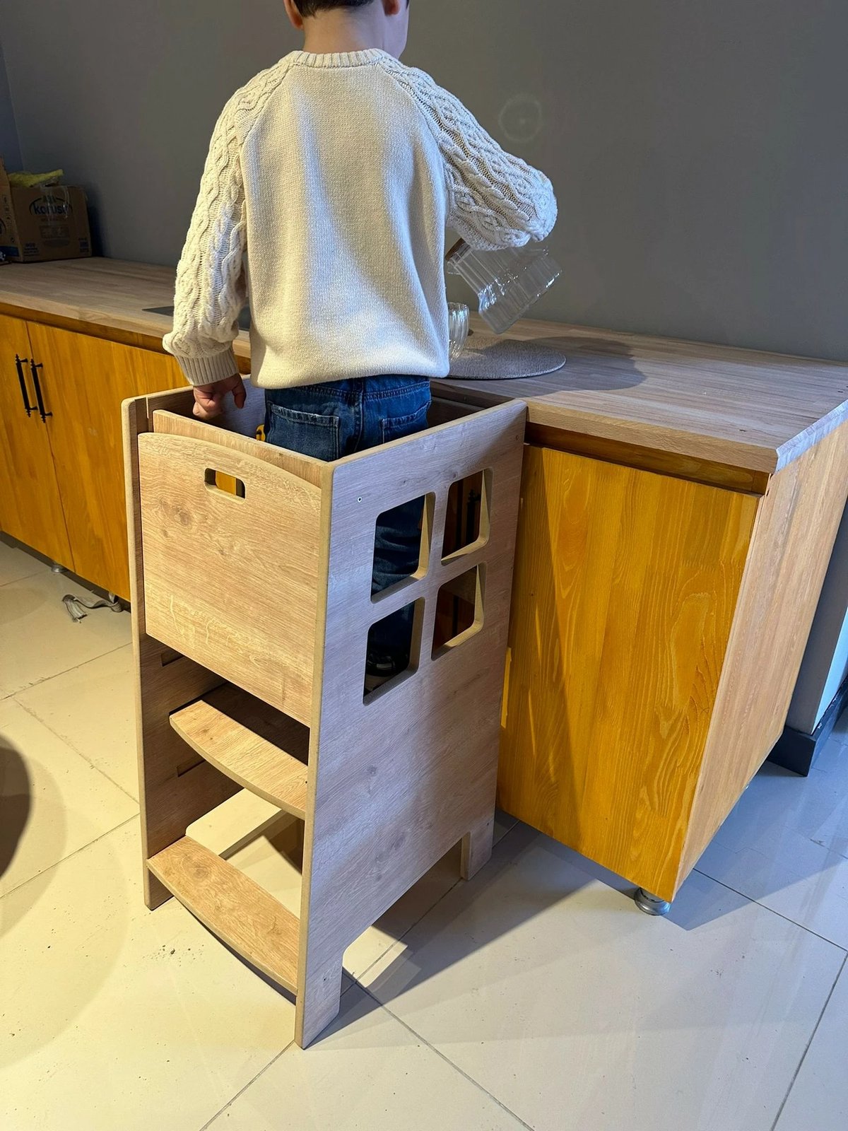 Kullë edukative për fëmijë, ngjyrë kafe, Hanah Home