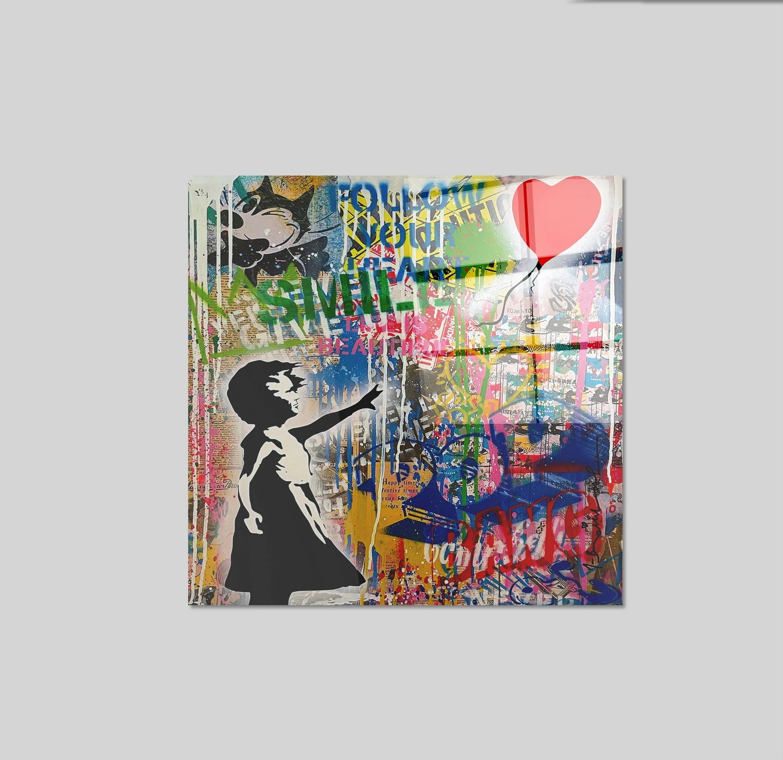 Pikturë dekorative prej xhami të temperuar, shumëngjyrëshe, CAM4124_5050