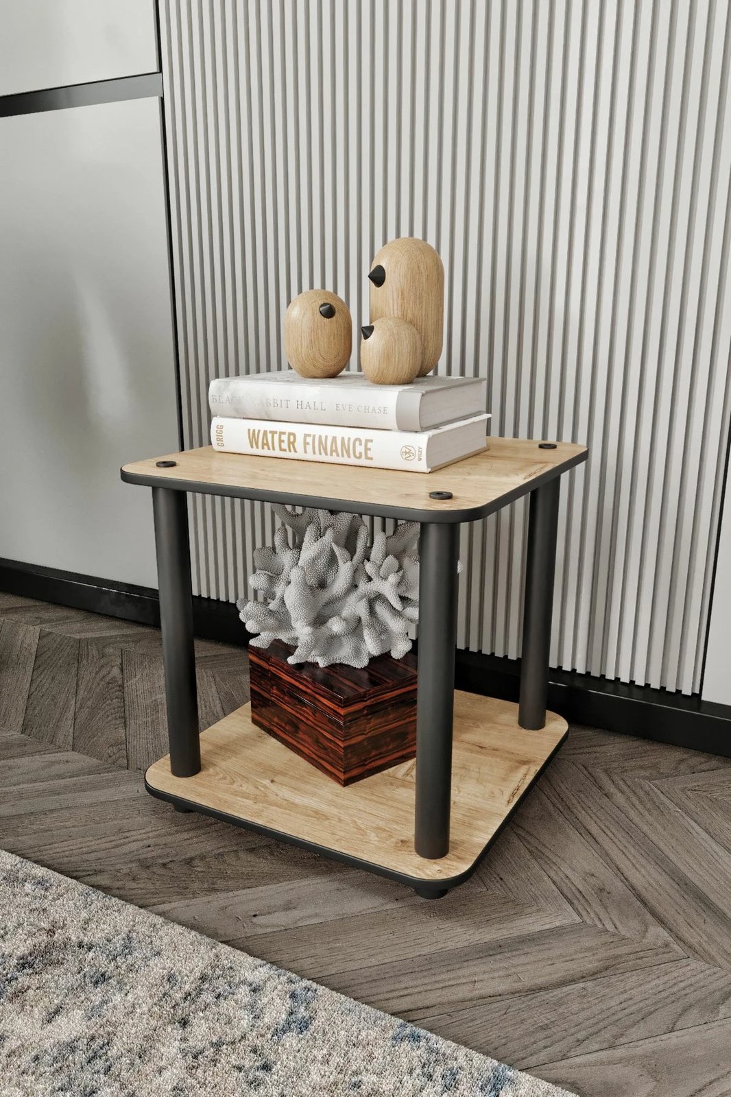 Tavolinë anësore dy kate, ngjyrë lisi, Skye Decor