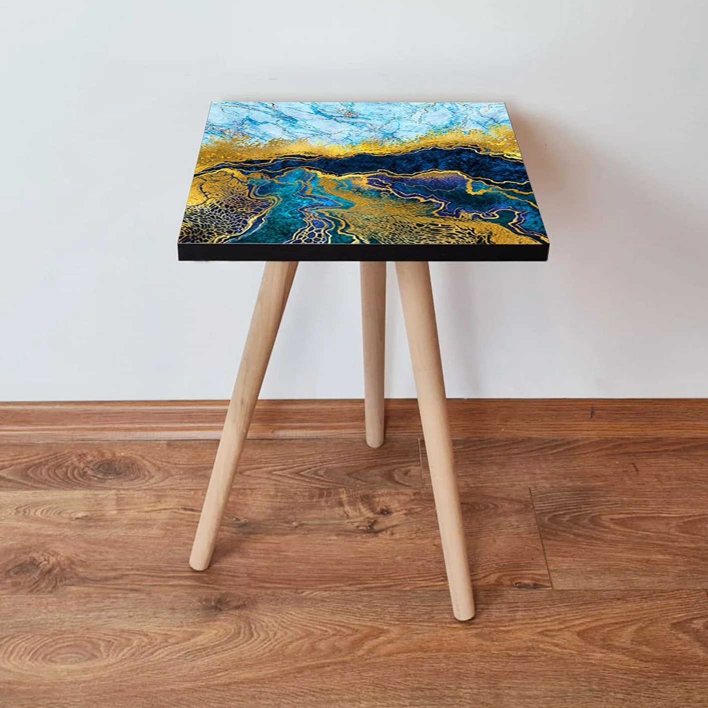 Tavolinë anësore Skye Decor, ngjyrë blu, Shp90