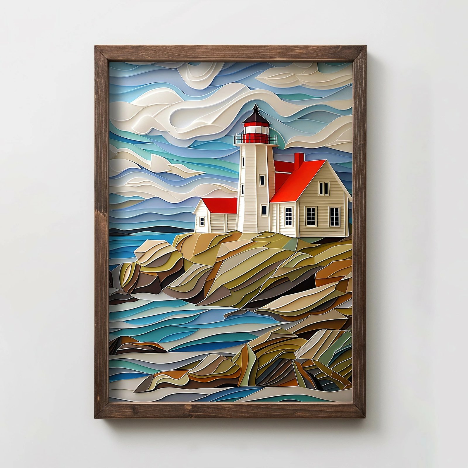 Pikturë dekorative me kornizë MDF, Wallity, TUN010-XL, shumëngjyrëshe, 50x70x3.5cm