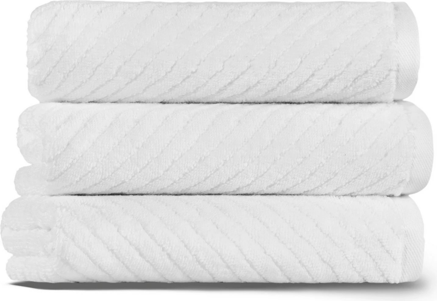 Peshqir i bardhë për larje, Mijölnir, model Chevron, 33x33cm