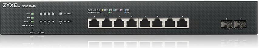 Switch Zyxel XS1930-10-ZZ0101F, Managed, L3, 10G Ethernet, Montim në rack, Ngjyrë e zezë