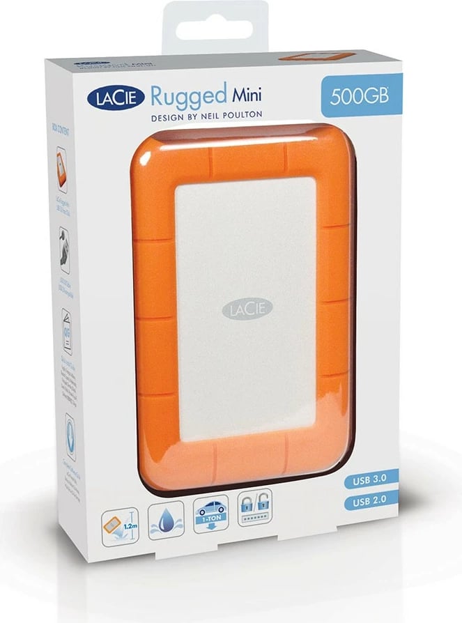 SSD LaCie Rugged 2TB USB-C portokalli