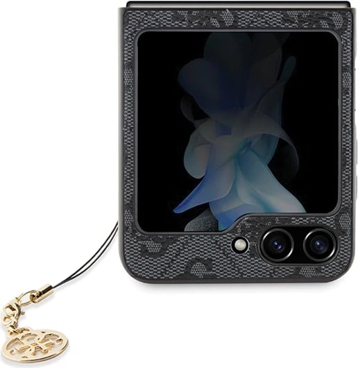 Mbështjellës Guess 4G Charms për Samsung Galaxy Z Flip 5, Gri