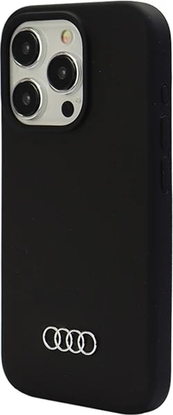 Mbështjellës Audi për iPhone 15 Pro Max/Pro, silikon, i zi