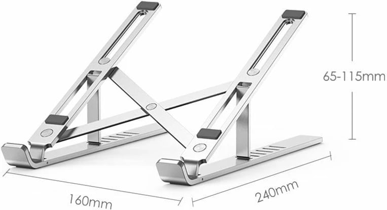 Mbajtës laptopi Tech-Protect Alustand universal, alumini, gri e errët