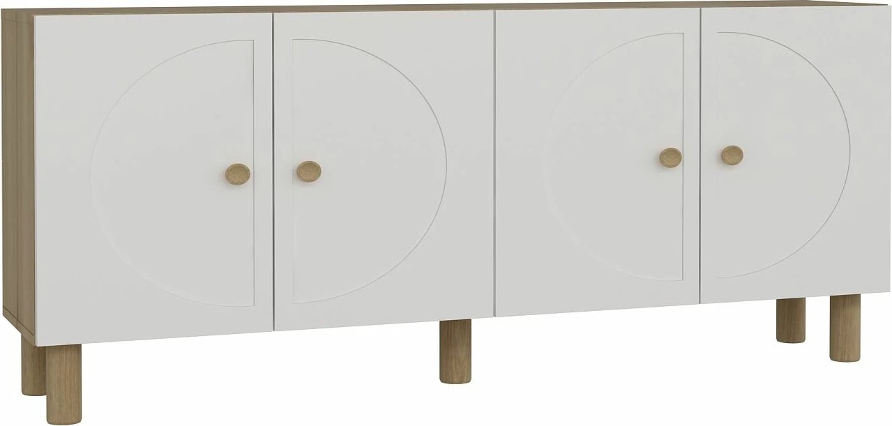 Konsol Skye Decor, lisi Sapphire, e bardhë