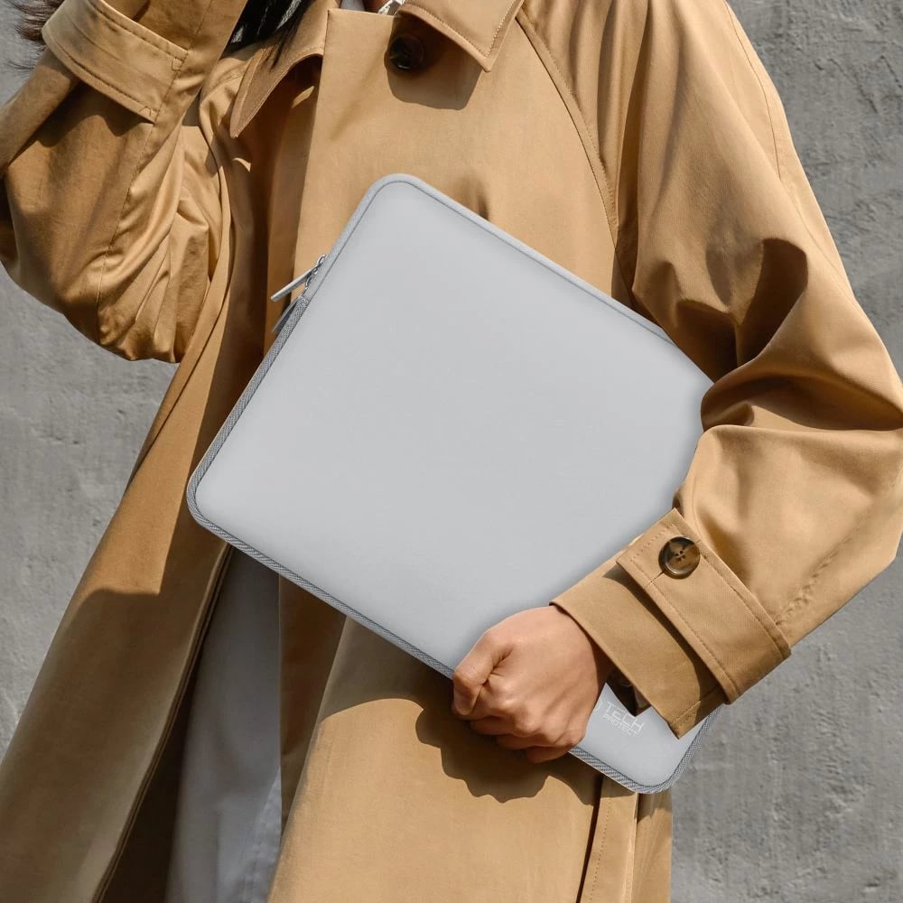 Kasë laptopi Tech-Protect NeoSlim 13-14 inç me çantë aksesorësh, Gri set