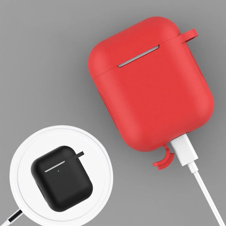 Mbështjellës për kufje Hurtel për AirPods Pro / AirPods Pro 2, silikon, me karabiner, Rozë