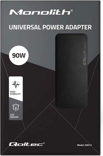 Furnizues universal energjie Qoltec 50012.90W, 8 plugje, 90W, i zi