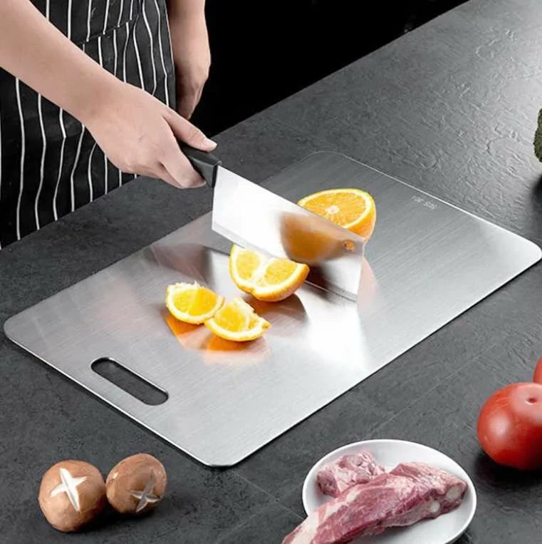 Set dërrasash për prerje, inox, argjend, 2 copë, 20x30cm dhe 15x25cm