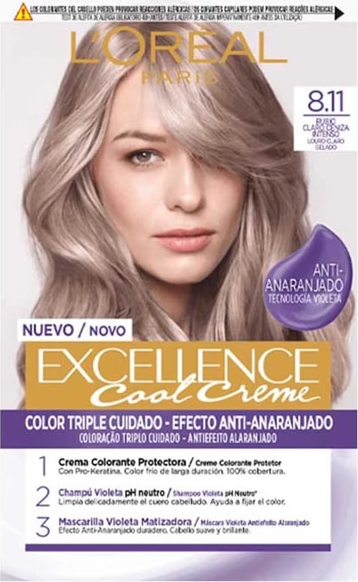 Bojë flokësh L'oreal Professionnel Excellence Cool Creme 8.11 unisex Light Ash Blonde 192ml