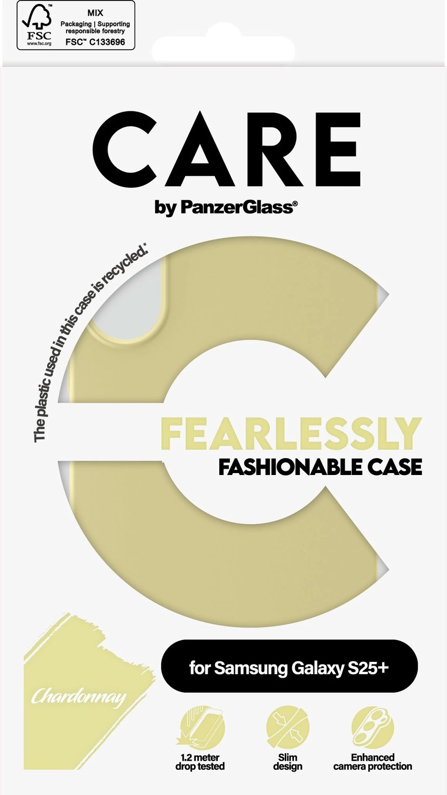 Mbështjellës PanzerGlass CARE për Samsung Galaxy S25 Plus, i verdhë