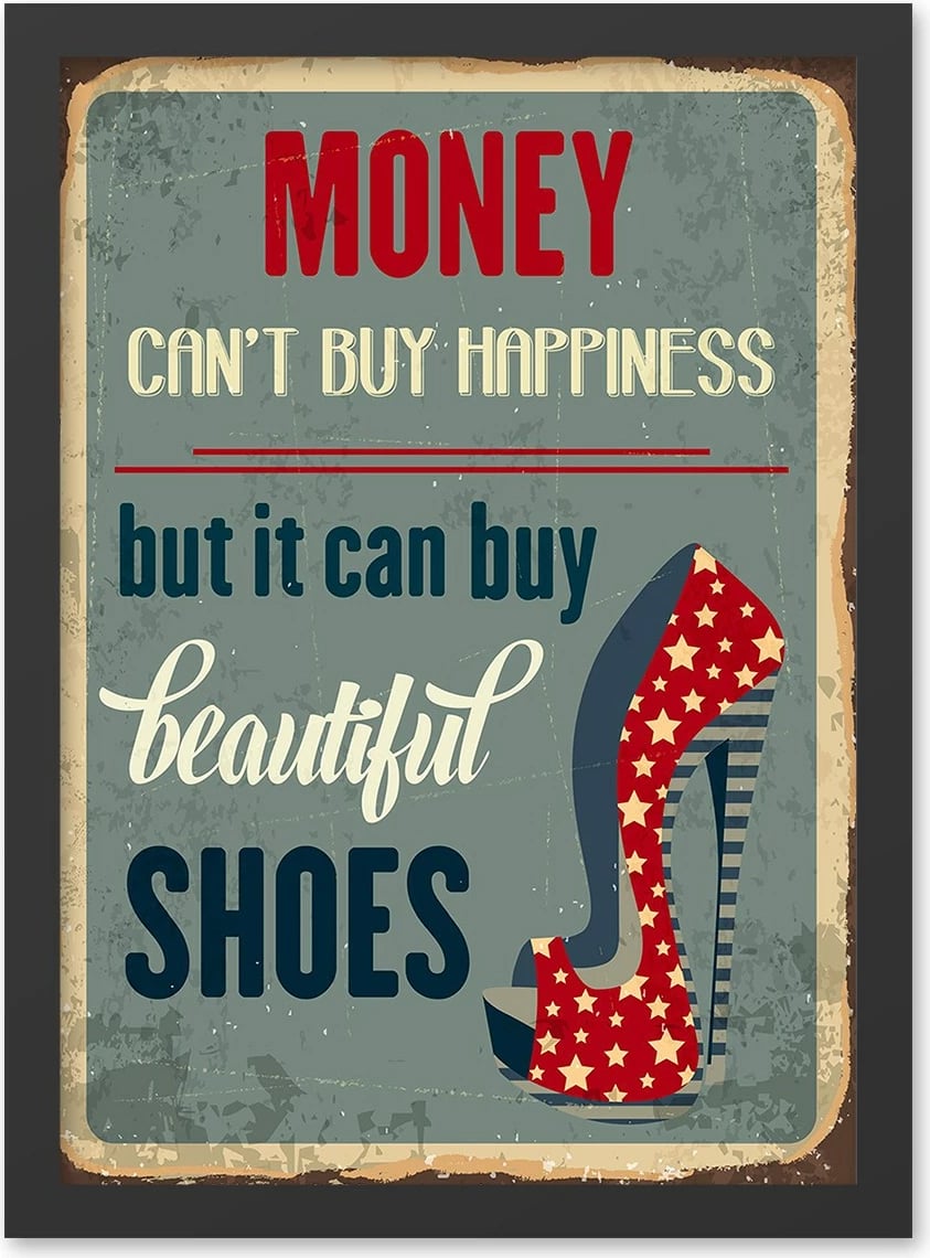 Pikturë dekorative me kornizë MDF, Wallity, Money, 40x55cm