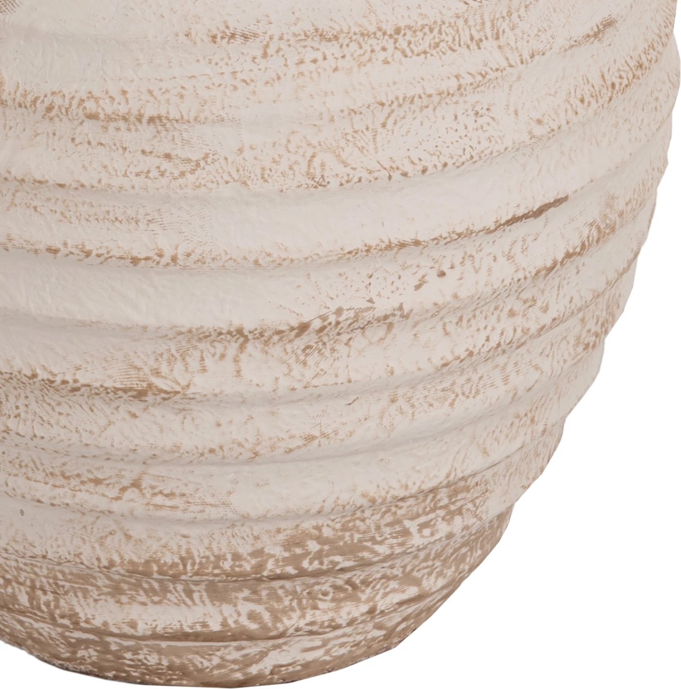 Vazo dekorative për dysheme PYDNA FH7939 terrakota, ngjyrë e bardhë-bezhë antike, Φ25x30H cm