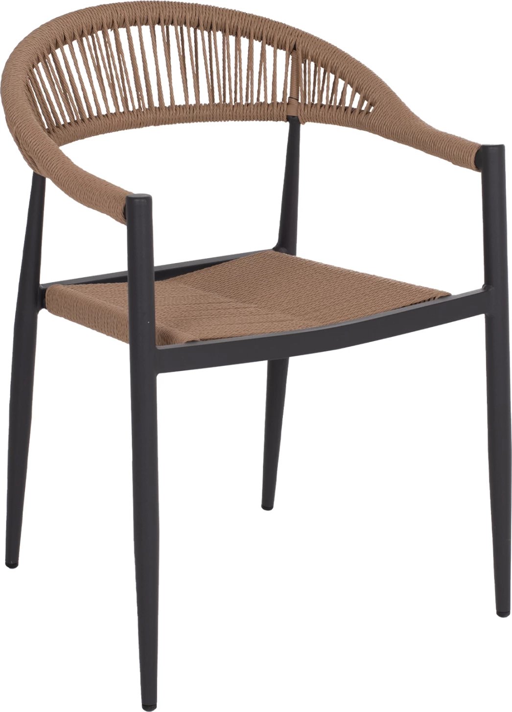 Karrige alumini GRET FH5854.02 gri qymyr-alumin-bezh PE rattan 56x55.5x78H