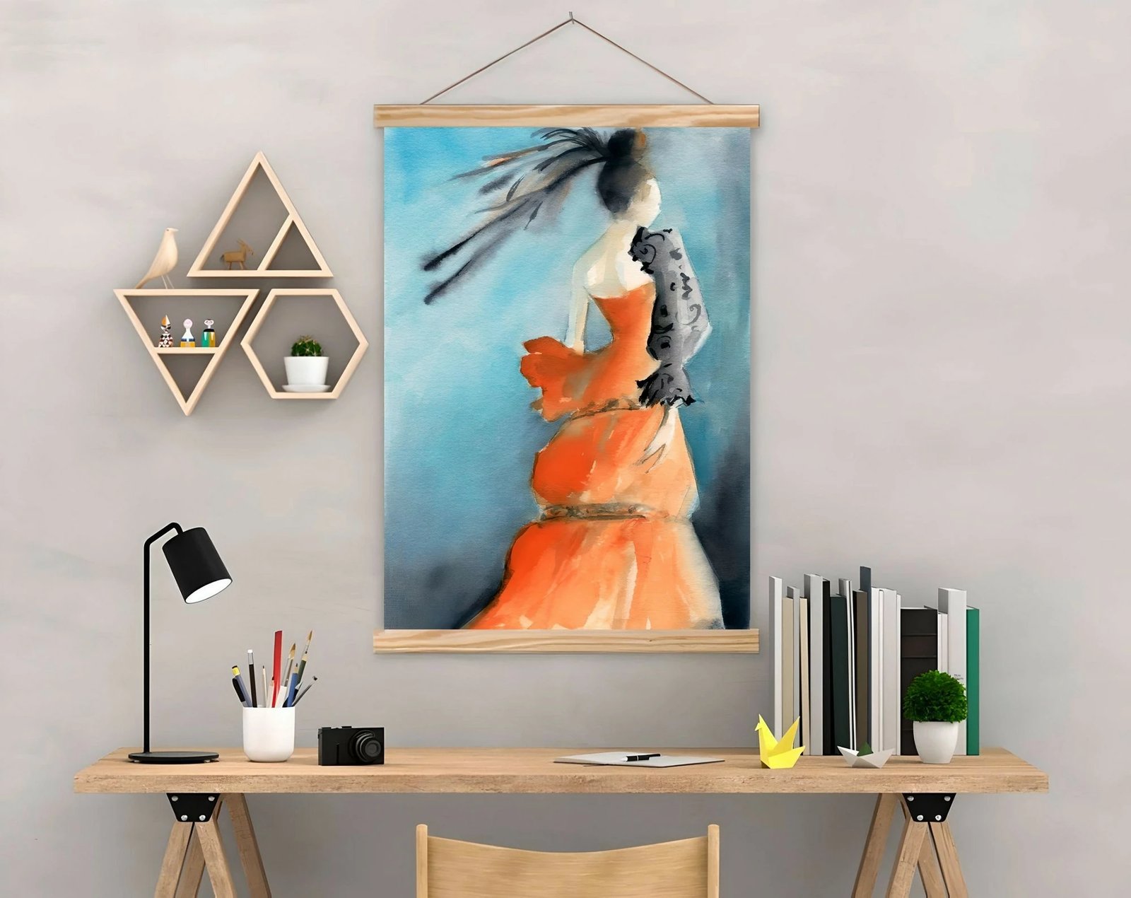 Pikturë dekorative me kornizë, shumëngjyrëshe, Wallity, MRG47, 50x70cm