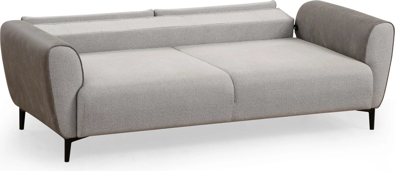 Divan-krevat treshe, Atelier del Sofa, aren, ngjyrë gri