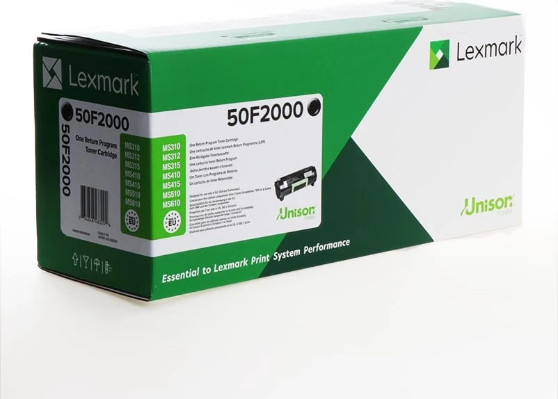 Toner Lexmark 502 / 50F2000 1500 faqe standard, e zezë