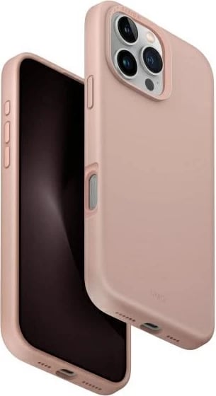 Mbështjellës UNIQ Lino Hue MagClick për iPhone 16 Pro Max, Rozë