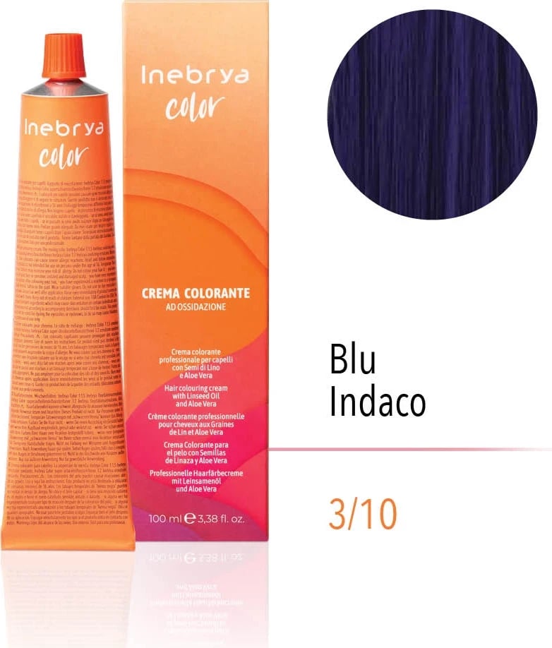 Ngjyrë për flokë Inebrya  3/10 E kaltërt indigo, 100ml
