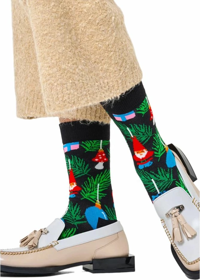 Çorape Happy Socks, për femra, të zeza