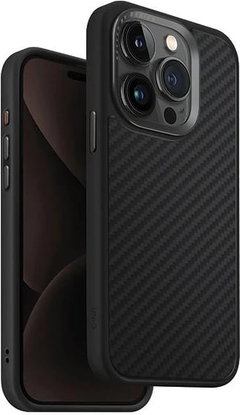 Mbështjellës UNIQ Keva Magclick për iPhone 15 Pro, i zi