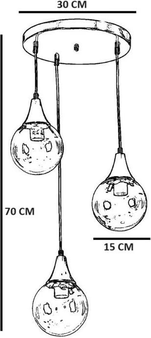 Llambë tavani Opviq Afra, 3 vendesh, metal i zi, xham fume Llambë tavani Opviq Afra, 3 vendesh, metal i zi, xham fume