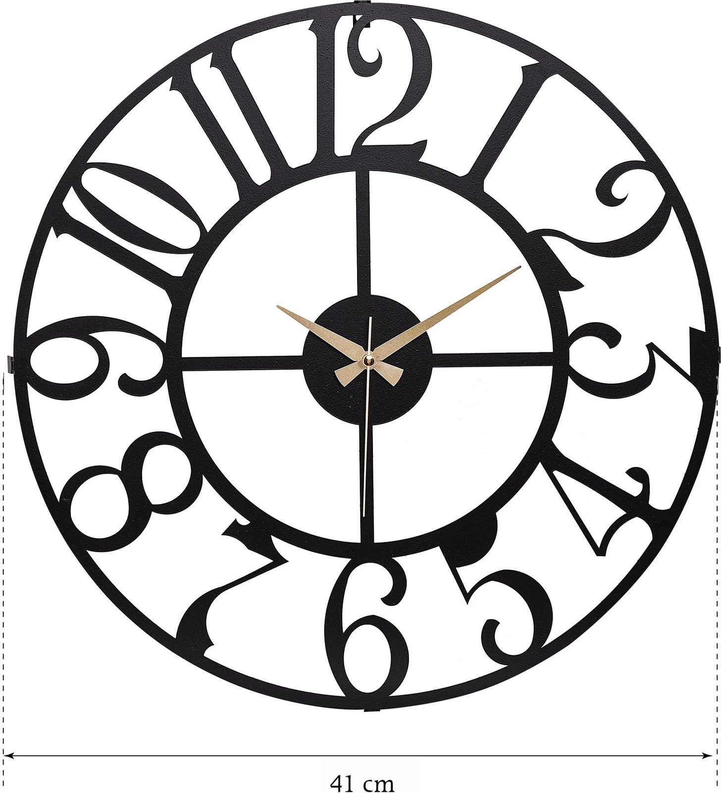 Orë muri dekorative metalike Wallity, Bonni New, e zezë