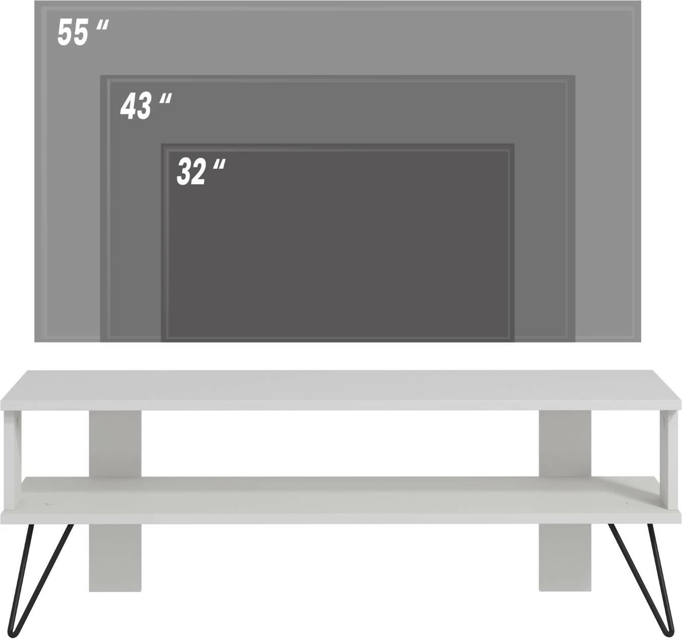 Komodë TV Skye Decor, e bardhë, Duama