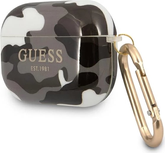 Mbështjellës Guess për AirPods Pro, Camouflage, i zi