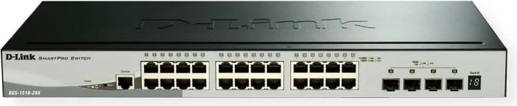 Switch D-Link DGS-1510-28X/E 24 porte Gigabit, 2 SFP, 2 SFP+ 10G, Smart Managed, Stackable, IPv6
