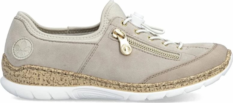 Këpucë lëkure për femra Rieker, bezhë