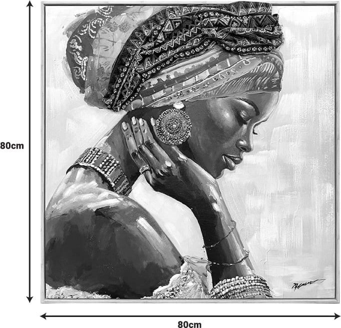 Pikturë në kanavacë Jalo me kornizë, shumëngjyrëshe, 80x3.5x80cm