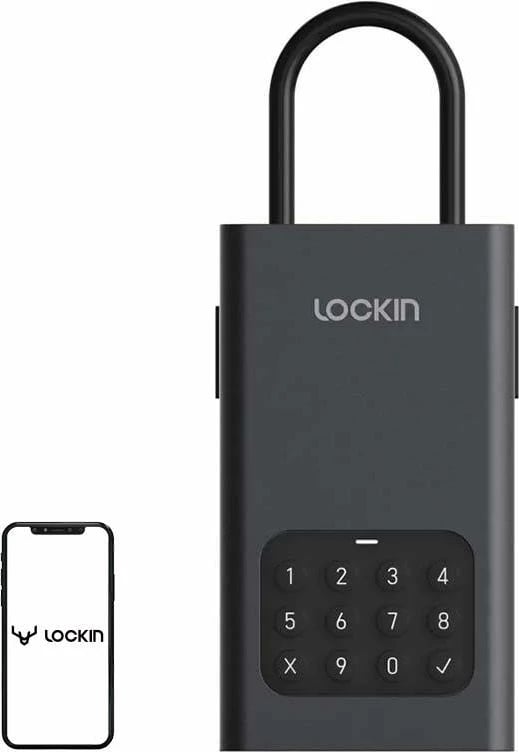 Kasafortë smart Lockin Lock BOX L1, kontroll me Bluetooth dhe PIN, IPX5, e zezë