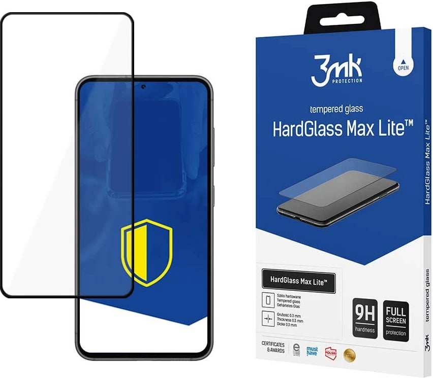 Xham mbrojtës 3mk HardGlass Max Lite për Samsung Galaxy S23, Transparent