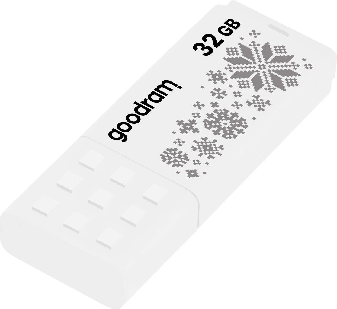 Pendrive GOODRAM UME2 32GB, USB 2.0, Bardhë, dekorativ