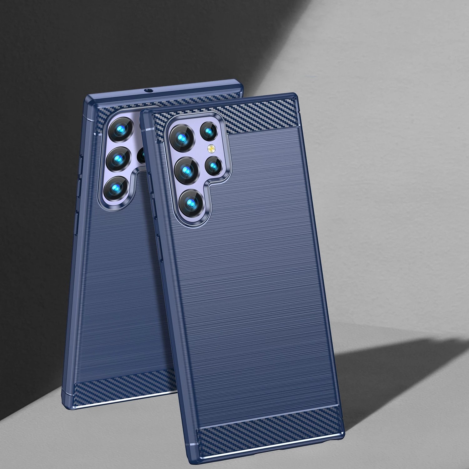 Mbështjellës Hurtel Carbon Case për Samsung Galaxy S23 Ultra, TPU, Blu
